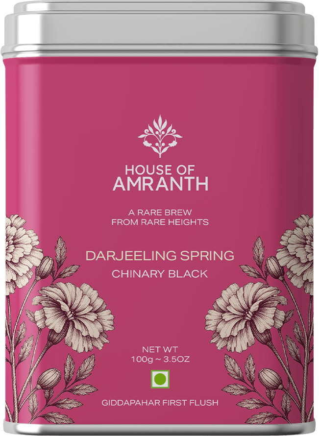 Spring Chinary Black loose-leaf tea in a House of Amranth metal caddy