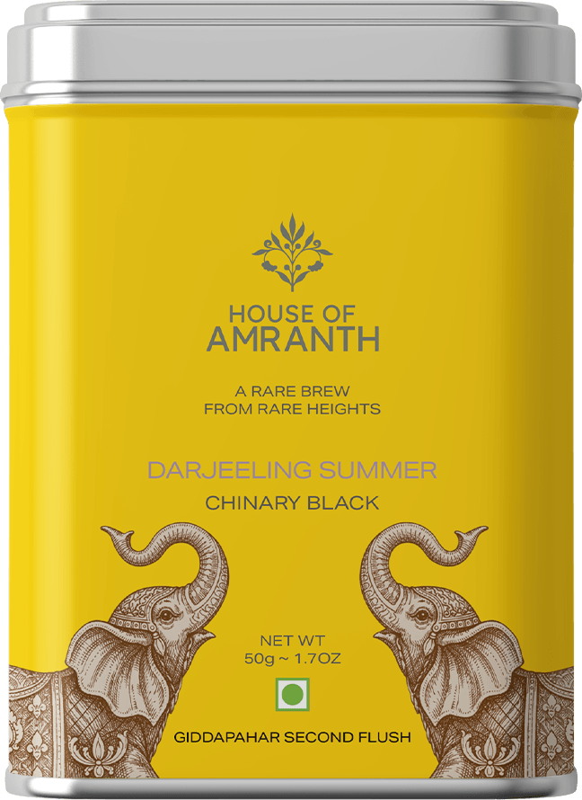 Summer Chinary Black loose-leaf tea in a House of Amranth metal caddy